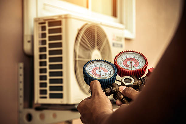 Professional Air Conditioning Service technician working in Beaumont, CA